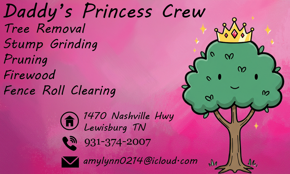 Daddy's Princess Crew promotional card design